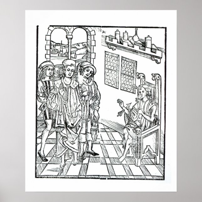 Póster El cirujano visita a un hombre con heridas de flec (Frente)