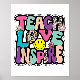 Póster El Ck To School Enseña Amor Inspira A Los Maestros