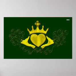 Póster El Claddagh (Oro)