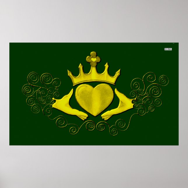 Póster El Claddagh (Oro) (Frente)