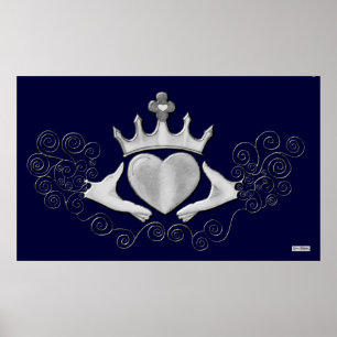 Póster El Claddagh (Plata)