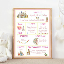 Póster El clásico Poster hito editable en conejo