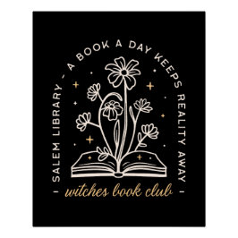 Póster El club de libros de brujas biblioteca de libros b