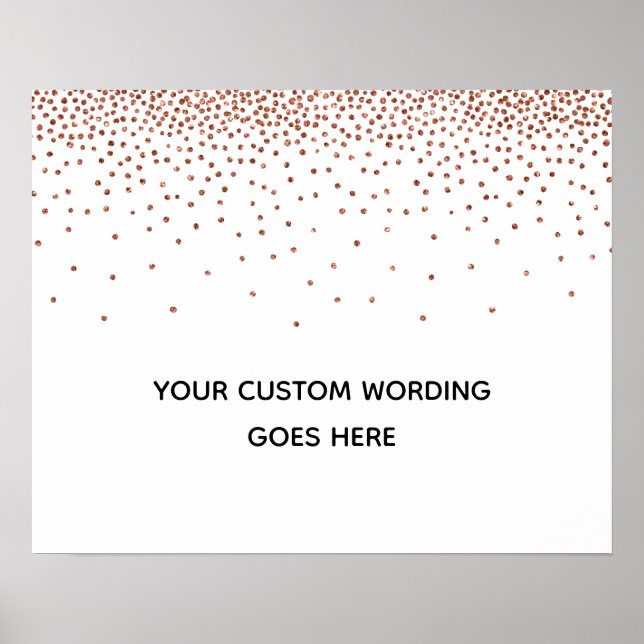 Póster El Cobre Confetti Lo Haces Tú Mismo Rótulo De Matr (Frente)