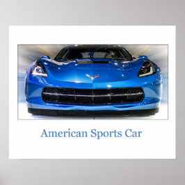 Póster El coche deportivo americano