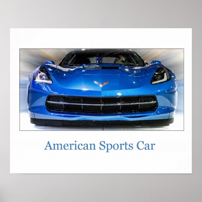 Póster El coche deportivo americano (Frente)