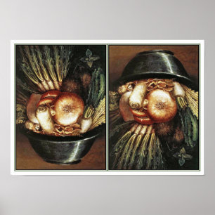 Póster El cocinero de Giuseppe Arcimboldo