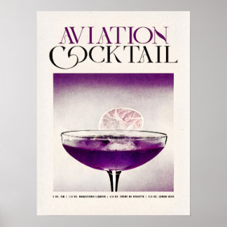 Póster El cóctel de aviación: Un vuelo violeta