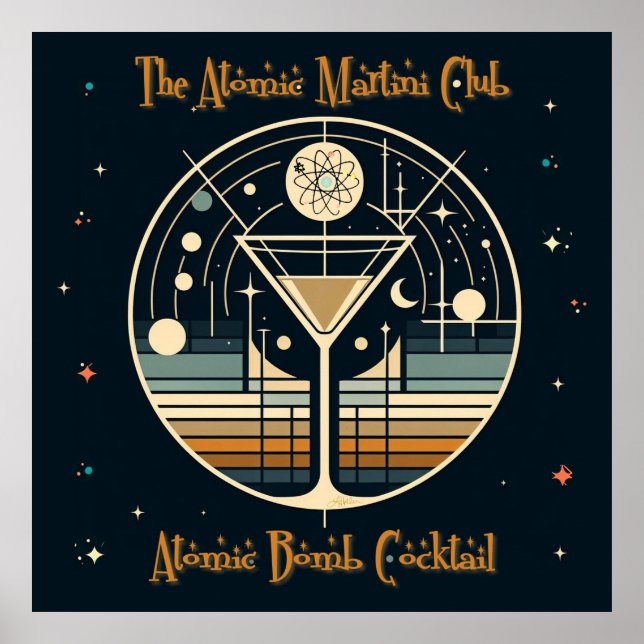 Póster El cóctel de la bomba atómica del atómico Club Mar (Frente)