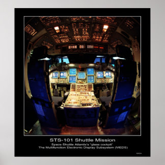 Póster El "cóctel de vidrio" del transbordador espacial A