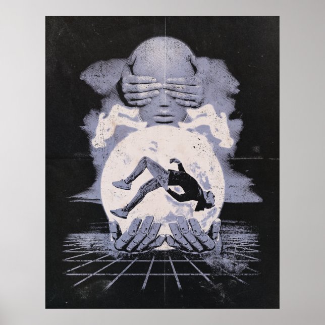 Póster El colapso - Diseño de Calzado Tecno-Distópico (Frente)