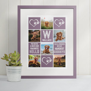 Póster El Collage de fotos conmemorativo del perro es muy