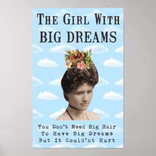 Póster El Collage del Chica con grandes sueños (y pelo gr