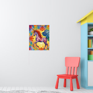 Póster El colorido Appaloosa Unicorn