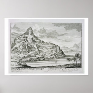 Póster El coloso del monte Athos, Macedonia, un diseño b