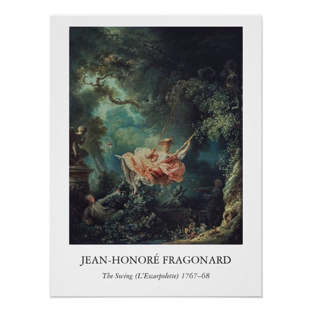 Póster El columpio de Fragonard – Arte rococó (Anverso)