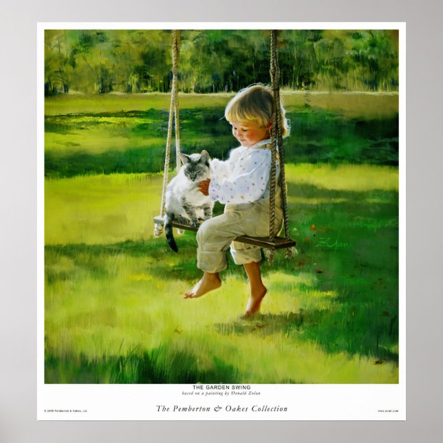 Póster El columpio del jardín (Frente)