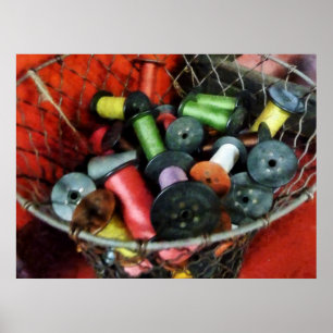 Póster El COMENZAR DEBAJO de $20 - cesta de alambre con