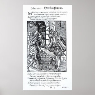 Póster El comerciante, publicado por Hartman Schopper