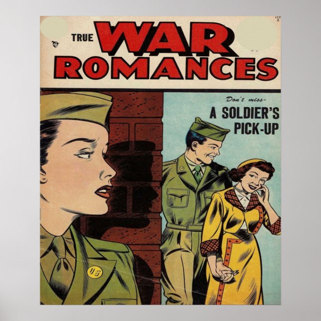 Póster El cómic romántico de la guerra (Frente)