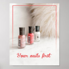 Póster El comienzo de tu belleza empieza desde tu clavo