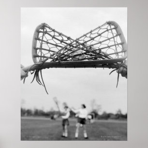 Póster El comienzo del juego en un lacrosse combina con