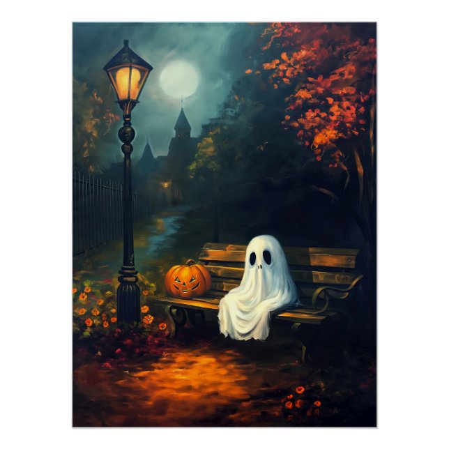 Póster El compañero de octubre | Fantasma espeluznante y  (Anverso)