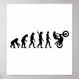 Póster El competir con del motocrós de la evolución
