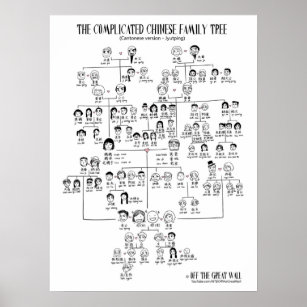 Póster El complicado árbol familiar chino - cantonés