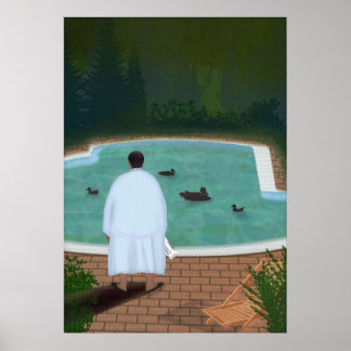 Póster Él con esos patos