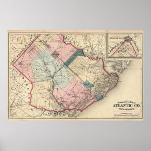 Póster El condado de Atlantic, NJ