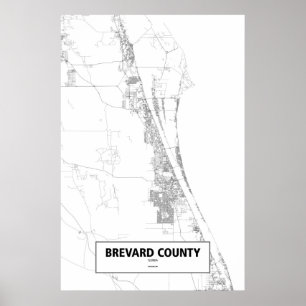 Póster El condado de Brevard, la Florida (negro en