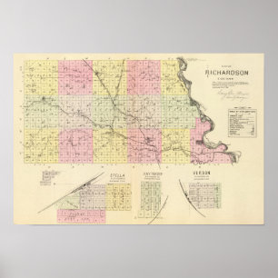 Póster El condado de Richardson, Nebraska