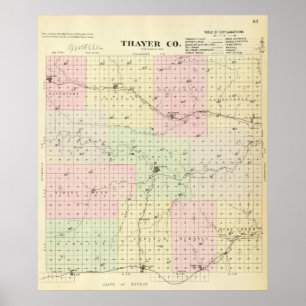 Póster El condado de Thayer, Nebraska