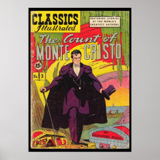 Póster El Conde de Montecristo Alexandre Dumas Cómic Bo