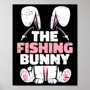 Póster El conejo de pesca Pascua Familia Combinación Prim