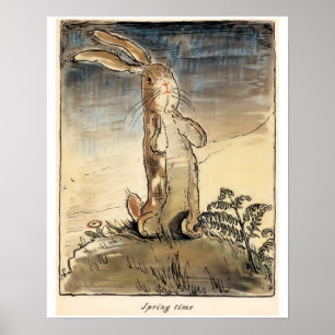 Póster El conejo de terciopelo, tiempo de primavera