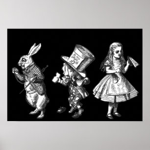 Póster El conejo, el odio y el Poster de Alice Wonderland