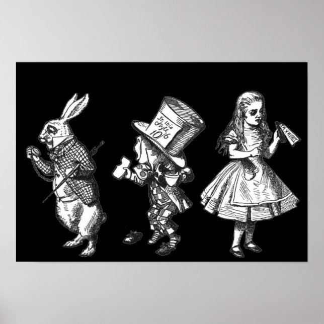 Póster El conejo, el odio y el Poster de Alice Wonderland (Frente)