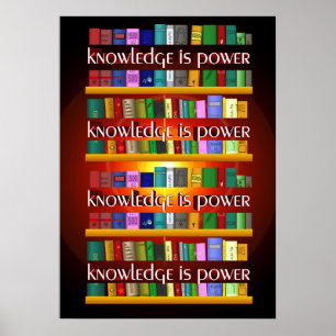 Póster El conocimiento es Power Bookcase