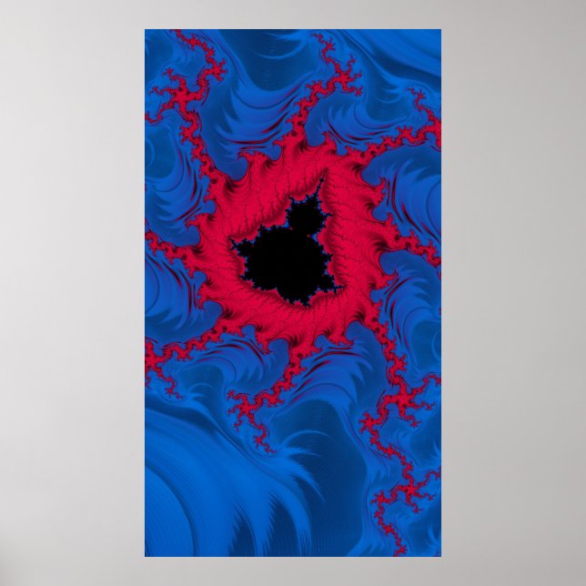 Póster El Corazón De Mandelbrot Fractal Abstract Art (Frente)