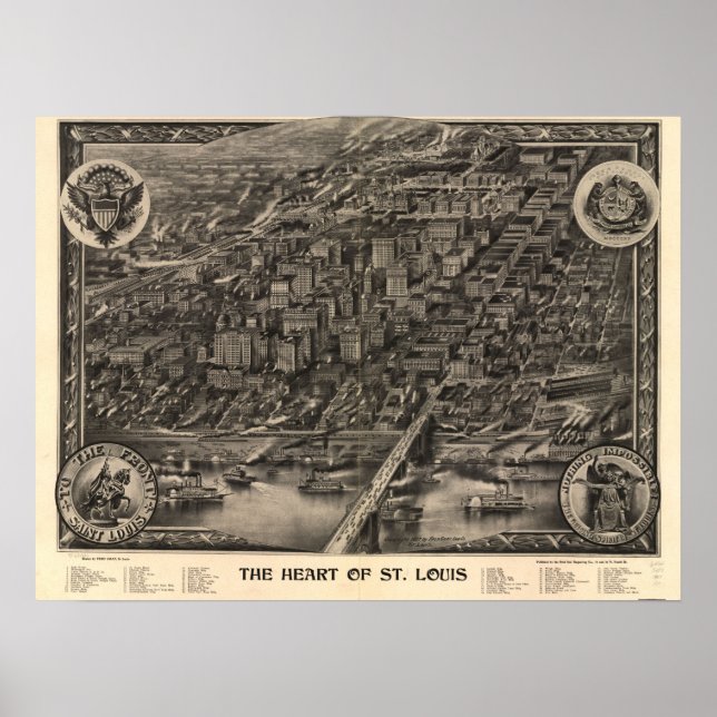 Póster El corazón de St. Louis, 1907 (Frente)