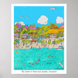 Póster El corazón del West End #3, Roatan, Honduras