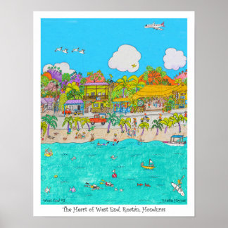 Póster El corazón del West End #3, Roatan, Honduras