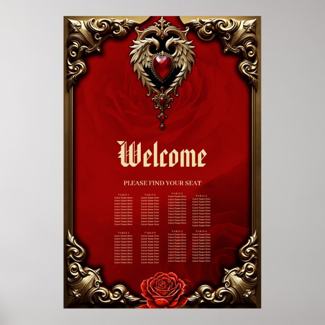 Póster El corazón gótico del fuego y el oro. (Frente)