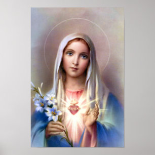 Póster El corazón inmaculado del poster de Maria