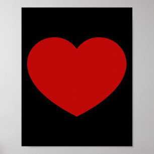Póster El Corazón Rojo Es El Símbolo Del Amor Por El Día 