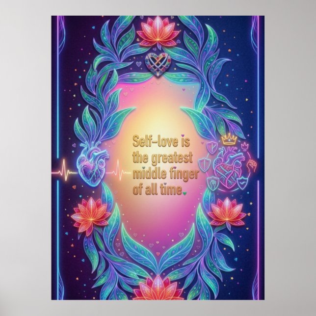 Póster El Corazón Soberano de Neón (Frente)