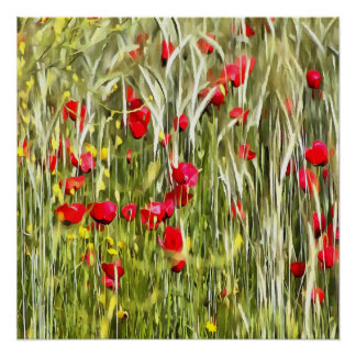 Póster El Corn Rojo copia el arte realista