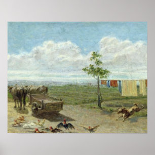 Póster El corral (aceite sobre lienzo)